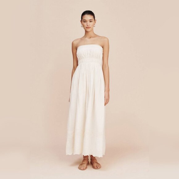 New With Tags POSSE Mylah Strapless Dress - Cream Sz Small - Picture 1 of 16